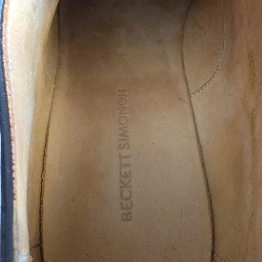 Beckett Simonon Dunham Derbies Mens‎ 12 Brown Full Grain Leather Dress Shoes
